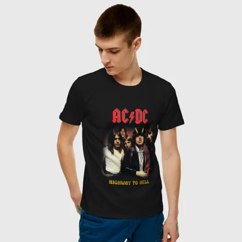 Мужская футболка хлопок ACDC Highway to Hell