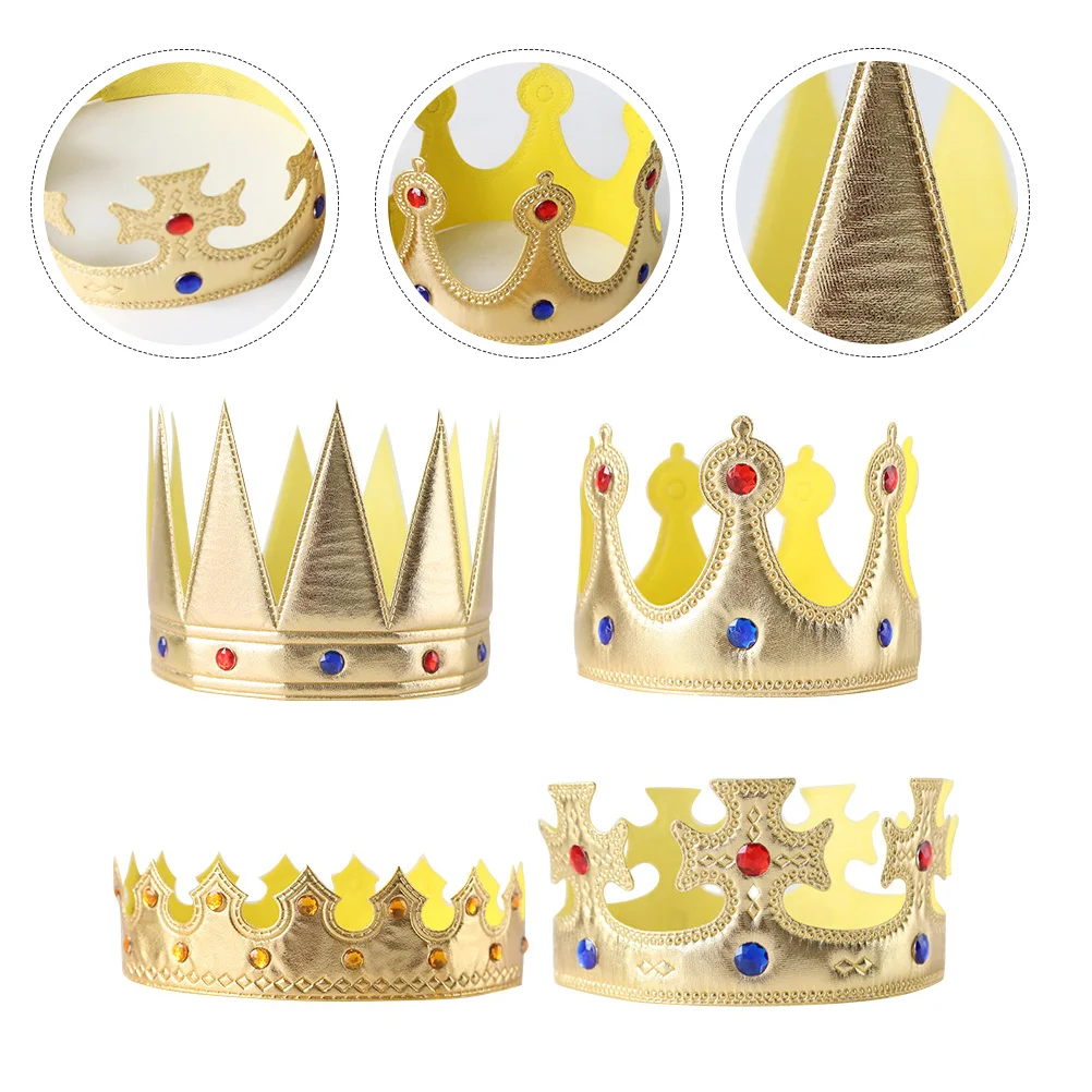 

Accessories Children Crown Toys Cloth King Party Costume Headgear Crowns Boys Kids