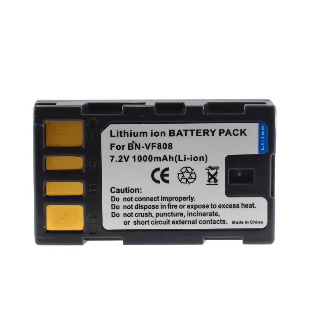 4 шт. BN-VF808 BN-VF808U BNVF808 аккумулятор + тонкое зарядное устройство для JVC Everio GZ-MS100 GZ-MS100U GZ-HD7U GZ-HD6 (art.: 3920cc95291ee) - 3920cc95291ee