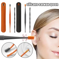 23pcs ear wax removal tool earr cleaning sticks cleaner spoon ear clean tool ear wax remover ear wax picker silicone 2 head