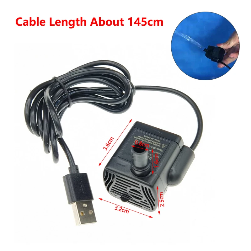 USB водяные насосы компактный бесщеточный моторный насос аквариумные аксессуары