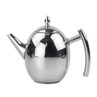 silver color 1l1 5l teapots stainless steel water kettle hotel tea pot with filter hotel coffee pot restaurant tea kettle new