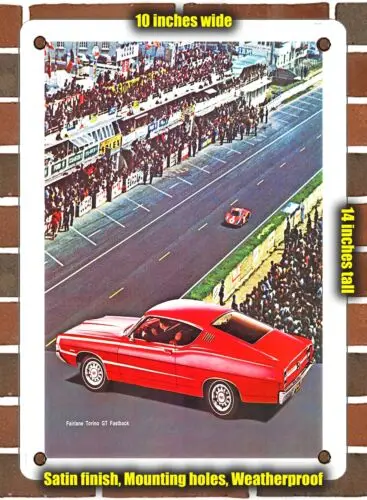 Металлический знак-1968 Fairlane Torino GT Fastback - 10x14 дюймов