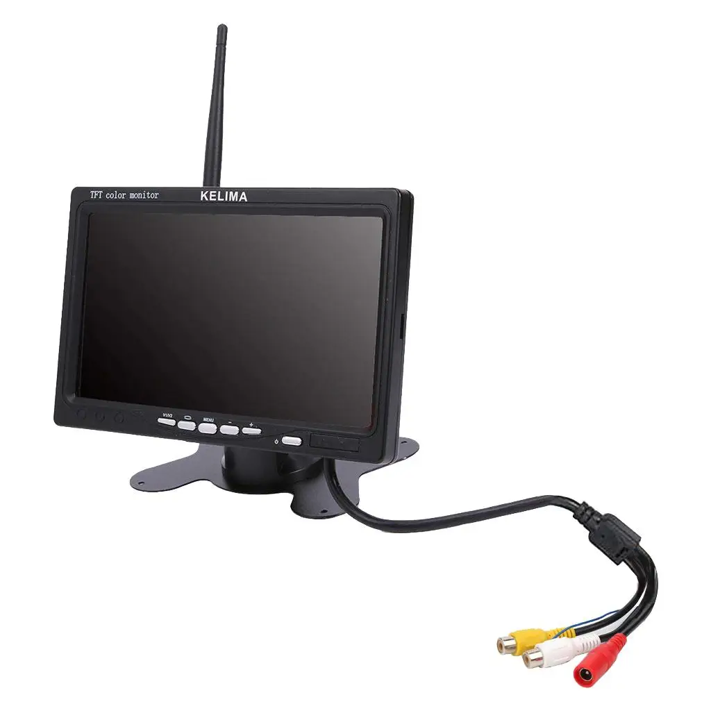 

7 inch LCD AV Monitor HD Screen IR Remote Control Car Display 2Way Input