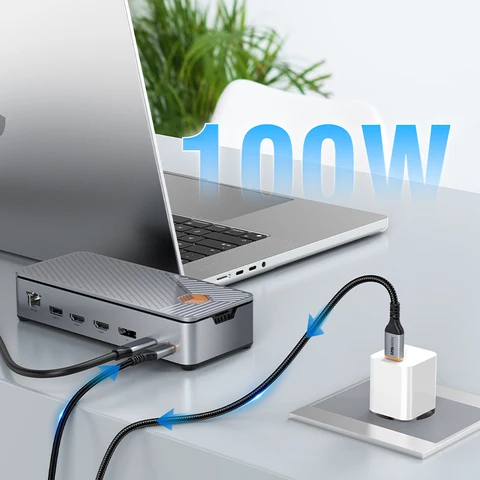CABLETIME 15 в 1 USB C Док-станция 8K