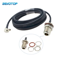 1pcs rg58 waterproof n female jack to ts9 male right angle plug rf coax jumper wifi antenna extension cable 15cm 20m