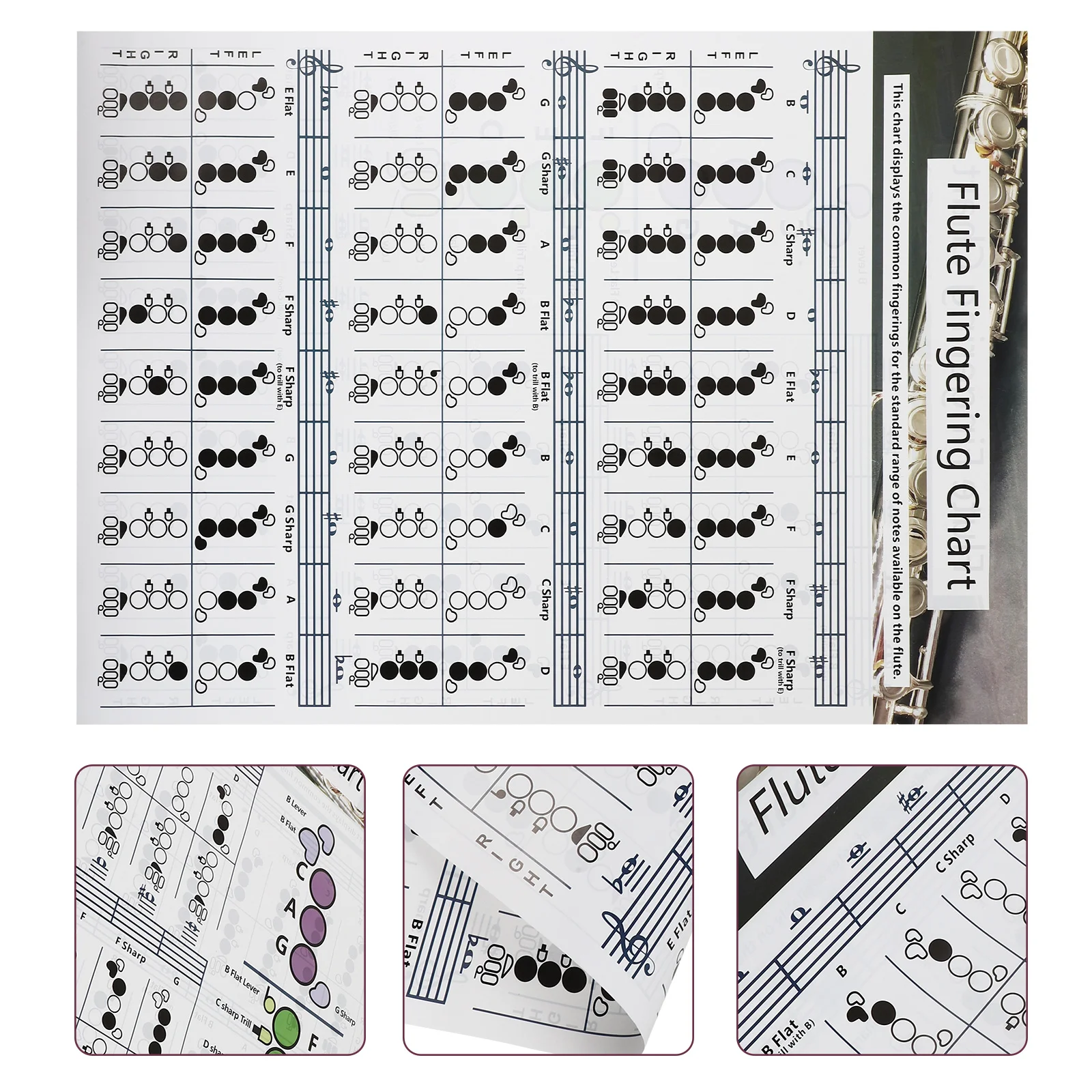 

Chart Chord Poster Flute Practicing Tool Practice Chart for Professionals Practice Performance