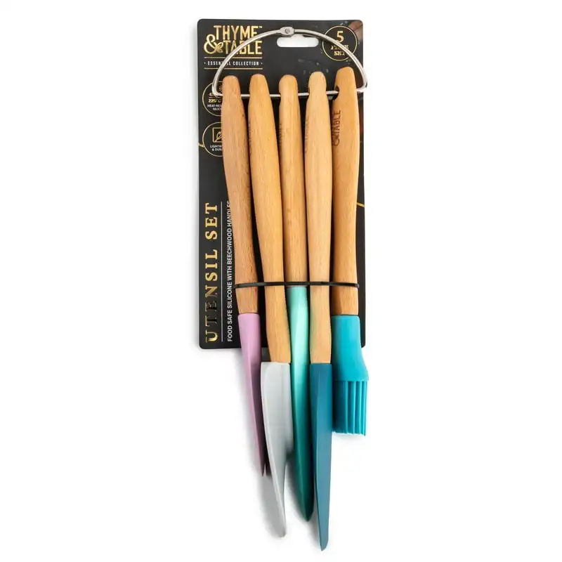 

Utensils, 5 Piece Set, Spatulas and Basting Brush