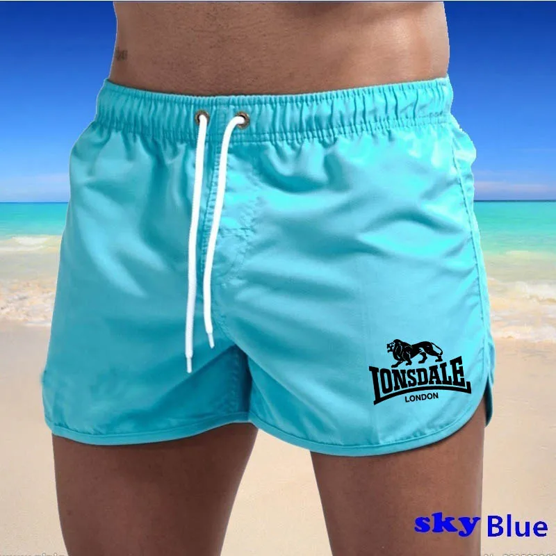 

Men's Beach Shorts Lonsdale-print Sport Running Short Pants Swimming Trunk Pants Quick-drying Movement Surfing Shorts Swimwear