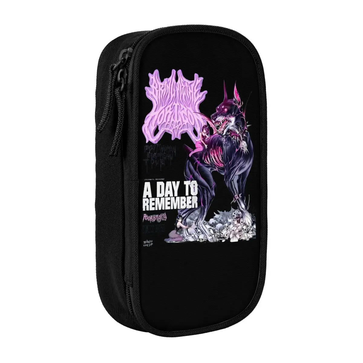 Пенал BMTH горизонтальный двухслойный металлический чехол для карандашей в стиле