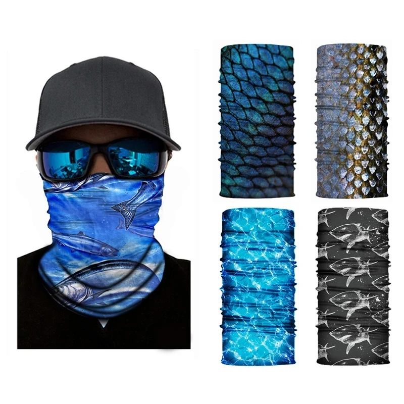 Outdoor Sport Fishing Bandana Scarf UV Protection Windproof Breathable Headband Ski Cycling Women Neck Tube Ocean Face Mask Men