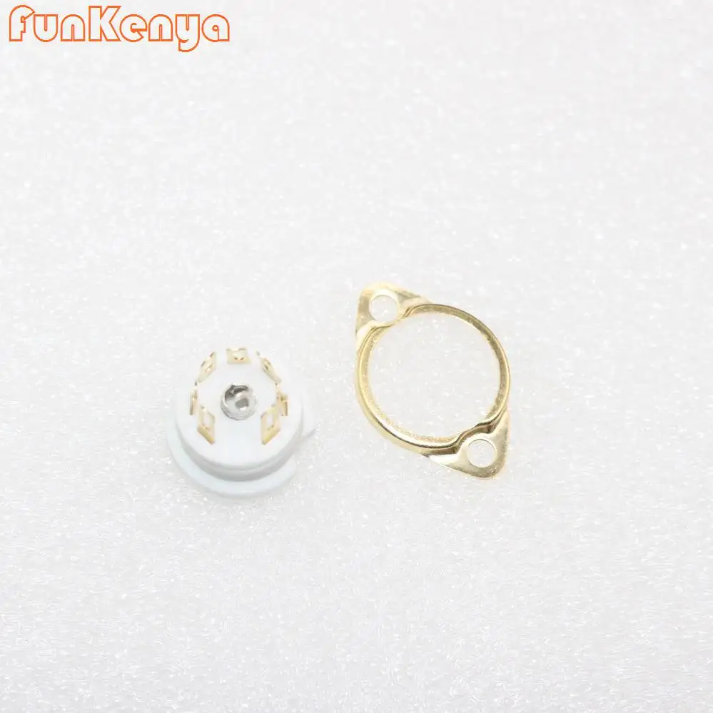 10 шт в упаковке новая 7pin трубки GZC7-F GZC7-F-G розетки Керамика база 6J1 6J3 6J4 6J5 6Z4 EAA91 EC92 6A2