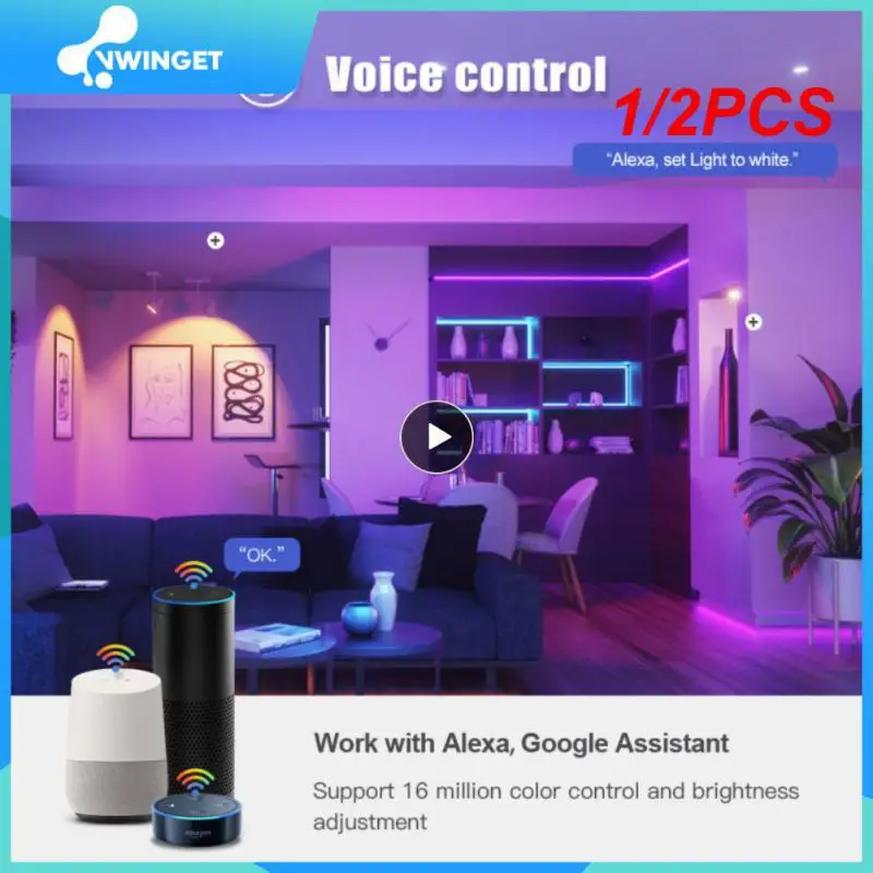 

1/2 шт., умная лампа E27 с поддержкой Wi-Fi