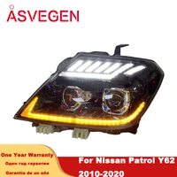 car lights for nissna patrol y62 headlight 2010 2020 led drl dynamic turn signal light bifocal lens low high beam
