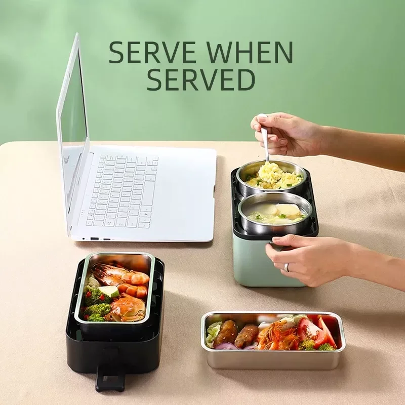 

Kitchen Electric Heating Lunch Box Heating Meals Preservation Office School Restaurant Food Fresh Box Thermal Bento Container