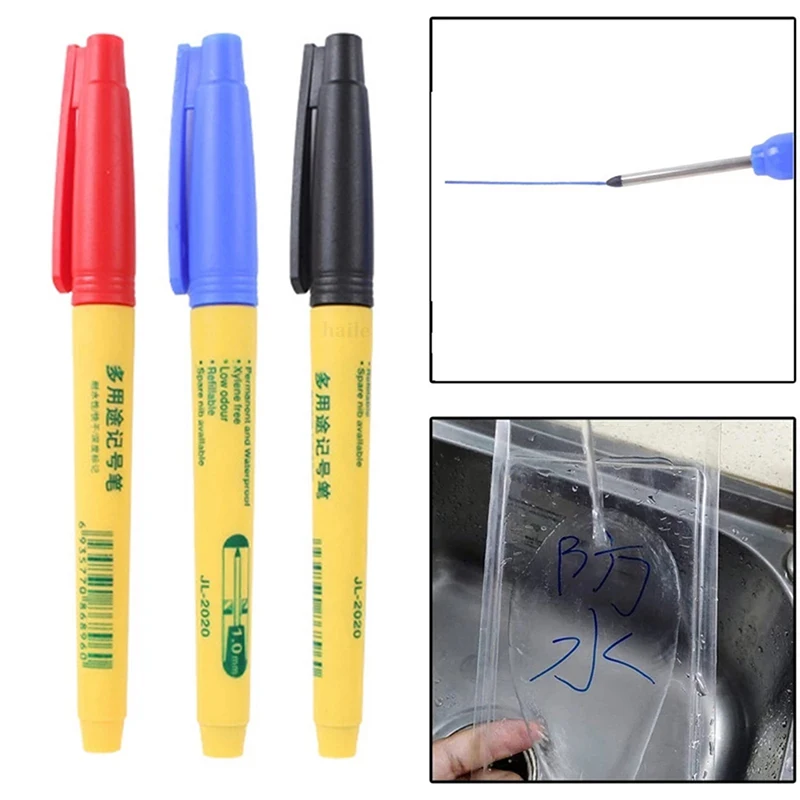 

1PC Long Head Markers Pen Bathroom Woodworking Decoration Multi-purpose Deep Hole Marker Pens Supplies Multi-purpose Markers