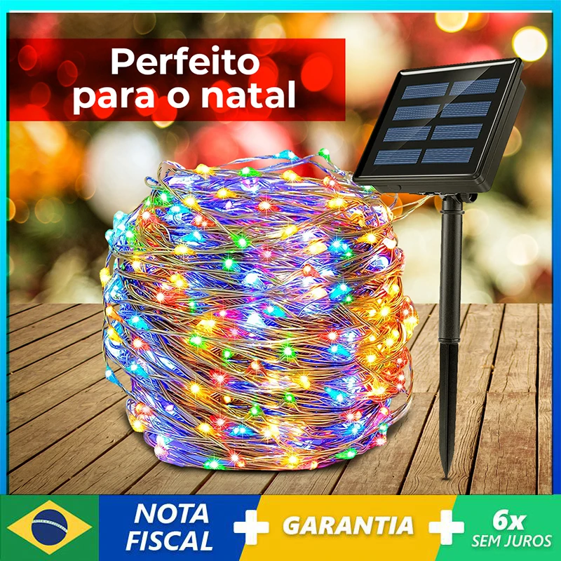 

9.5/22m LED Outdoor Solar String Lights Crystal Globe Lights Solar Powered Fairy Light For Holiday Christmas Party Garden Decor