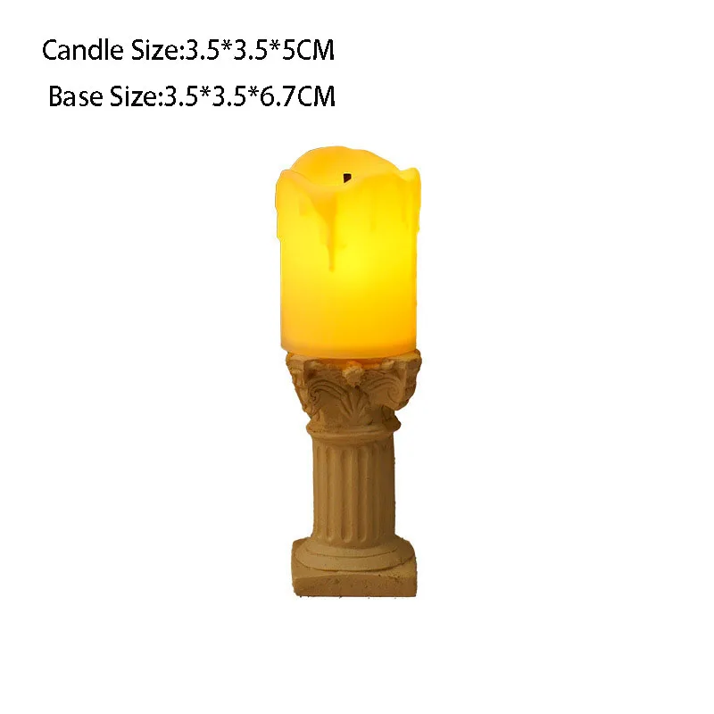 1 Шт. Искусственная Свеча С Батареей Имитация Римского Общества Декоративный