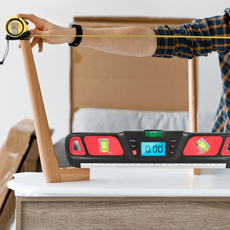 Цифровой уровень с ЖК-подсветкой и магнитами