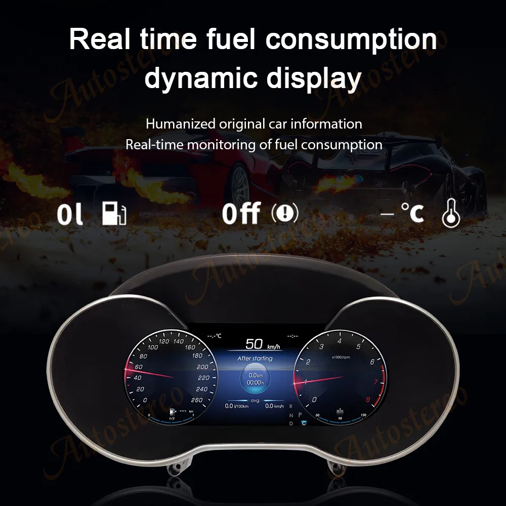 Фото Цифровая приборная панель с виртуальным дисплеем и спидометром для Mercedes Benz C-класса W205 GLC X205 NTG5.0, медиаплеер для приборной панели №4