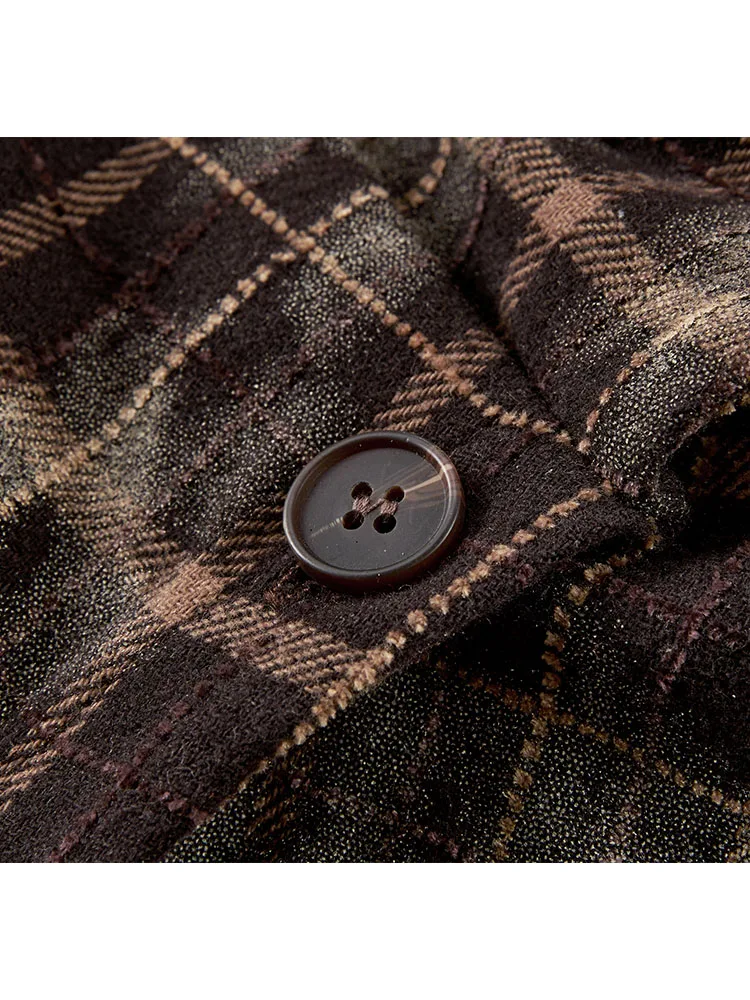 Американские винтажные блузки женские коричневые укороченные топы с разрезом на