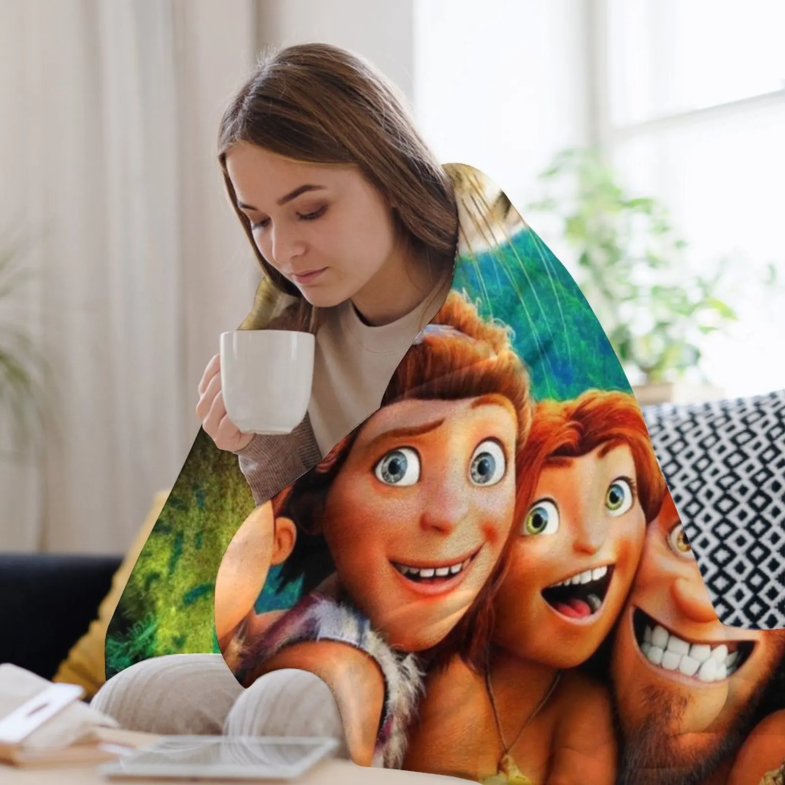 Подарок Croods для детей мультфильмы гигантские одеяла 3-12 лет и взрослых