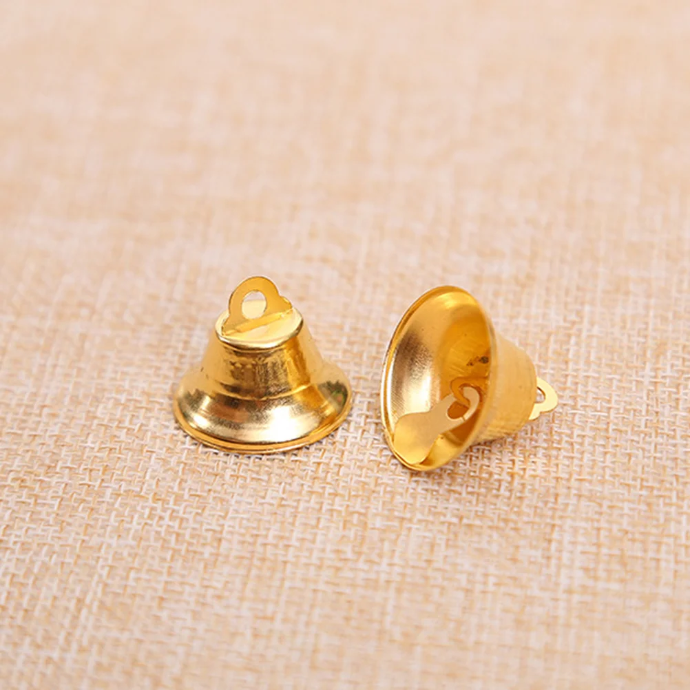 

10pcs 2.1cm Metal Jingle Bells Small Bell Jewelry Ornaments Xmas Decor Pendants for Party Christmas Tree DIY Crafts (Golden)