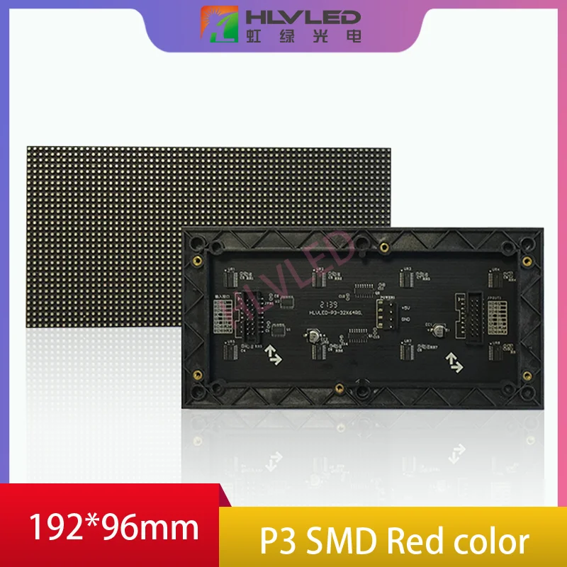 P3 SMD светодиодный модуль 64x32 матрица SMD2121 красный светильник ний экран цвет