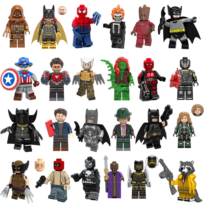 

Disney Superhero Building Blocks Loki Sylvie Moon Knight She-Hulk Thor Hawkeye Venom Thanos Vision Falcon Figures Bricks