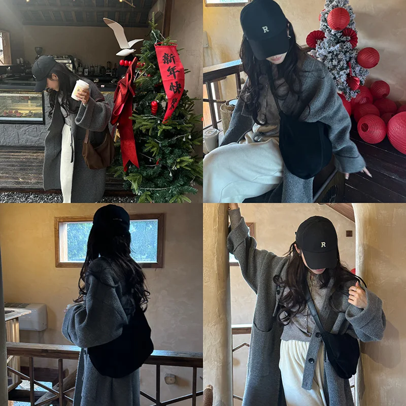 Маленькая нишевая дизайнерская матовая замшевая сумка в стиле ретро с клецками