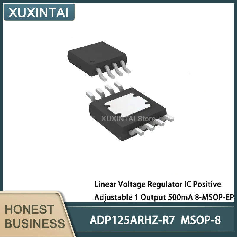 

20Pcs/Lot ADP125ARHZ-R7 ADP125ARHZ Linear Voltage Regulator IC Positive Adjustable 1 Output 500mA 8-MSOP-EP