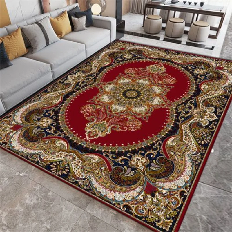 

Винтажные европейские коврики для гостиной, украшения диванов, домашние большие персидские коврики в этническом стиле, домашние напольные коврики для спальни