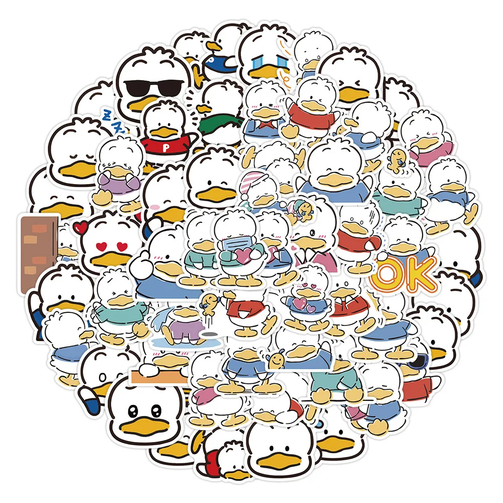 

60pcs Cartoon Animation Games Cute Duck Graffiti Stickers DIY Suitcase Notebook Decoration Hand Account Material Sticker Decal