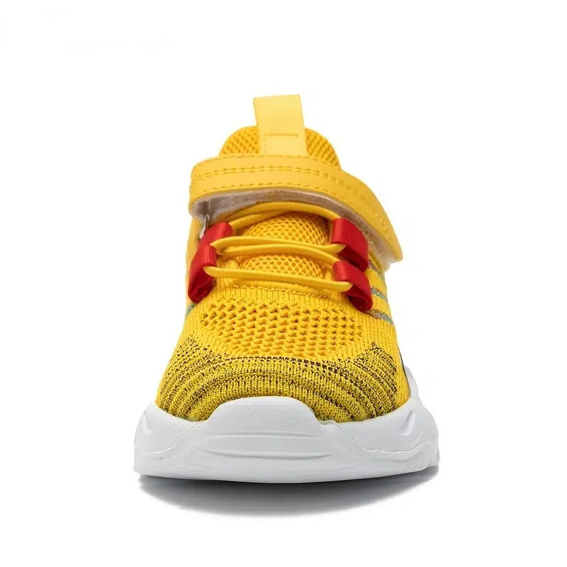 Kids LED Light Running Shoes With Hoop & Loop, Casual Breathable Lightweight Colorful Sneaker For Children Boys Girls