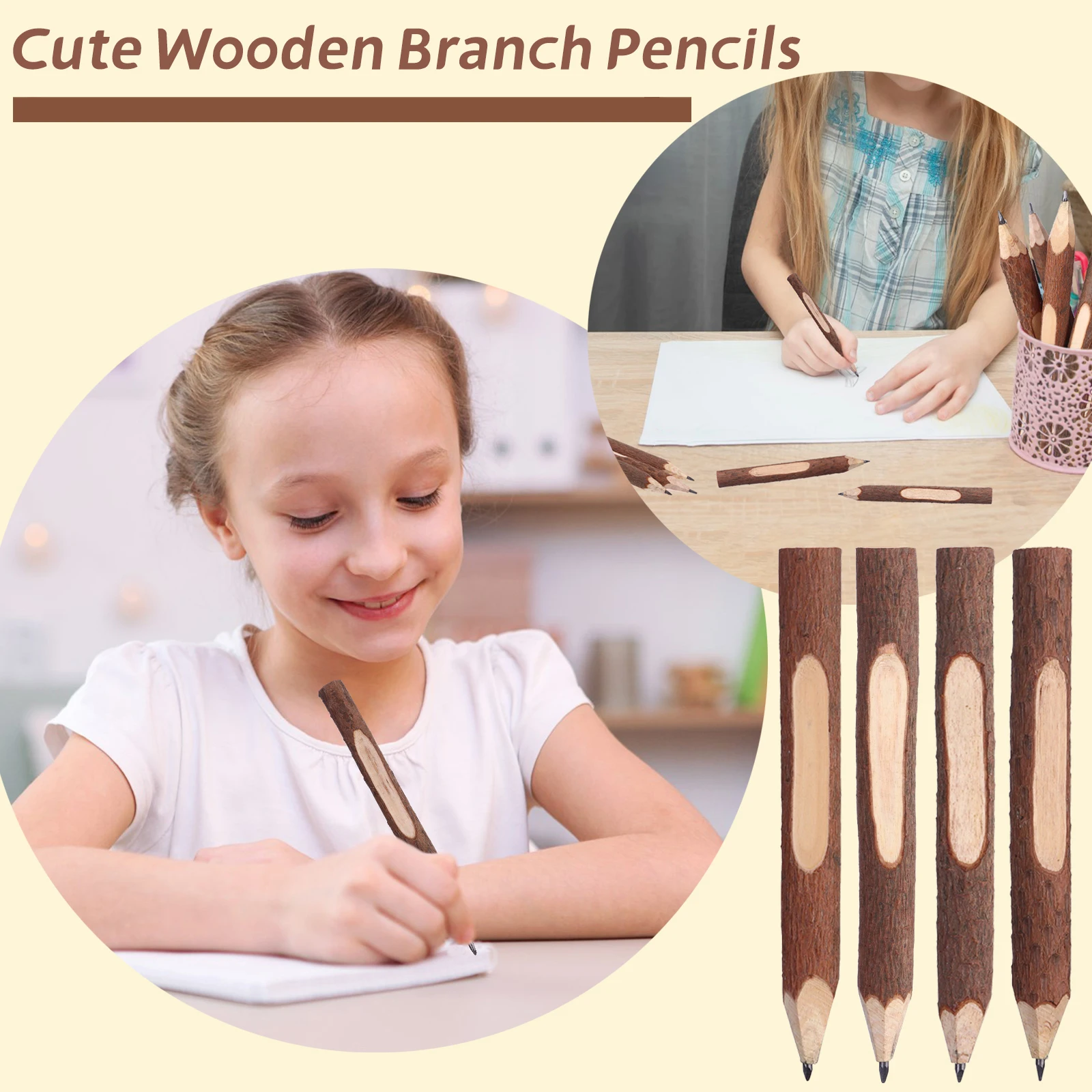 18 шт. графит holzbleyfte Naturstift Zweigzweigstifte Personifizierte Holzzweigstifte Holz