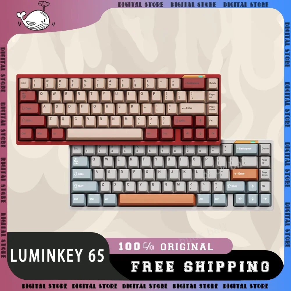 Комплект механической геймерской клавиатуры Luminkey 65 3 режима USB/2 4 г/Bluetooth