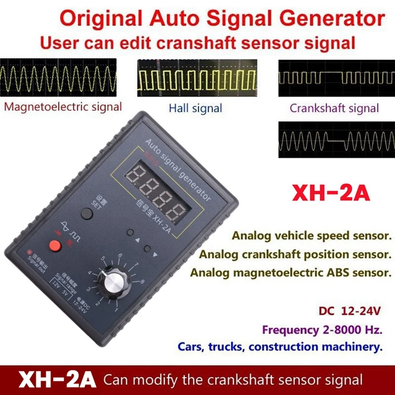 XH-2 Sensor Simulation Box Automotive Signal Generator Black Analog Stopwatch