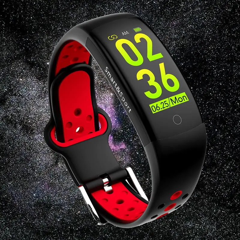 

Революционно Настройте свой фитнес с помощью умного браслета Q6S-лучшие часы с цветным экраном и Пульсометром