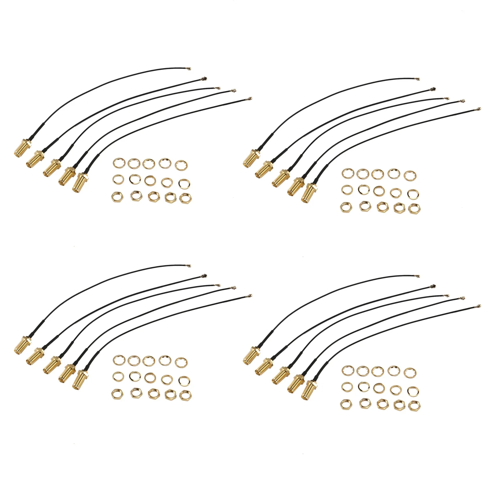 

20 шт. разъем антенны WiFi Pigtail SMA Female к IPX удлинительному кабелю 15 см