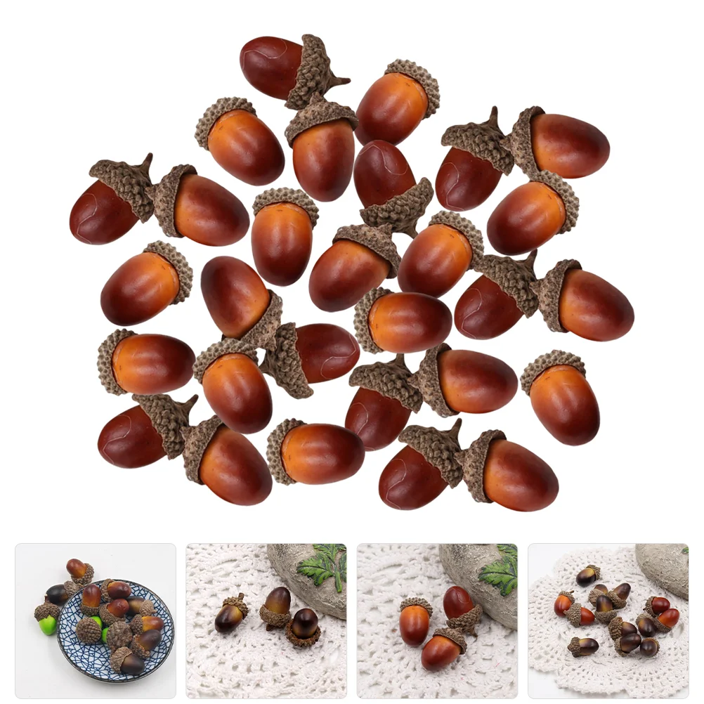 

Acorns Artificial Acorn Fake Small Simulation Pine Cones Makingchristmas Bulk Autumncrafts Ornaments Diy Table Decoration