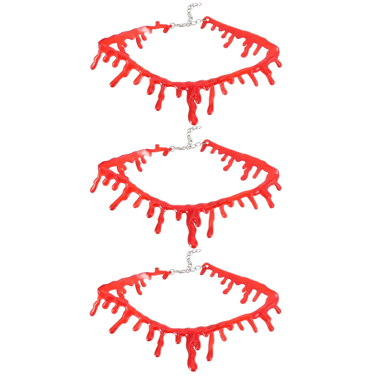

3Pcs Scary Necklace Red Party Necklace Masquerade Props for