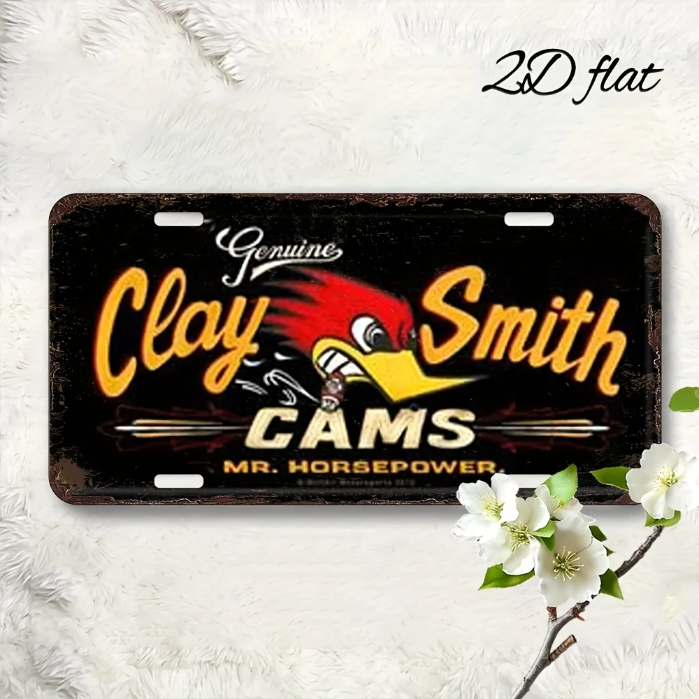 

1 шт. винтажная алюминиевая вывеска «Clay Smith Cams», 6x12 дюймов, деревенский настенный декор для дома, бара, кафе, офиса