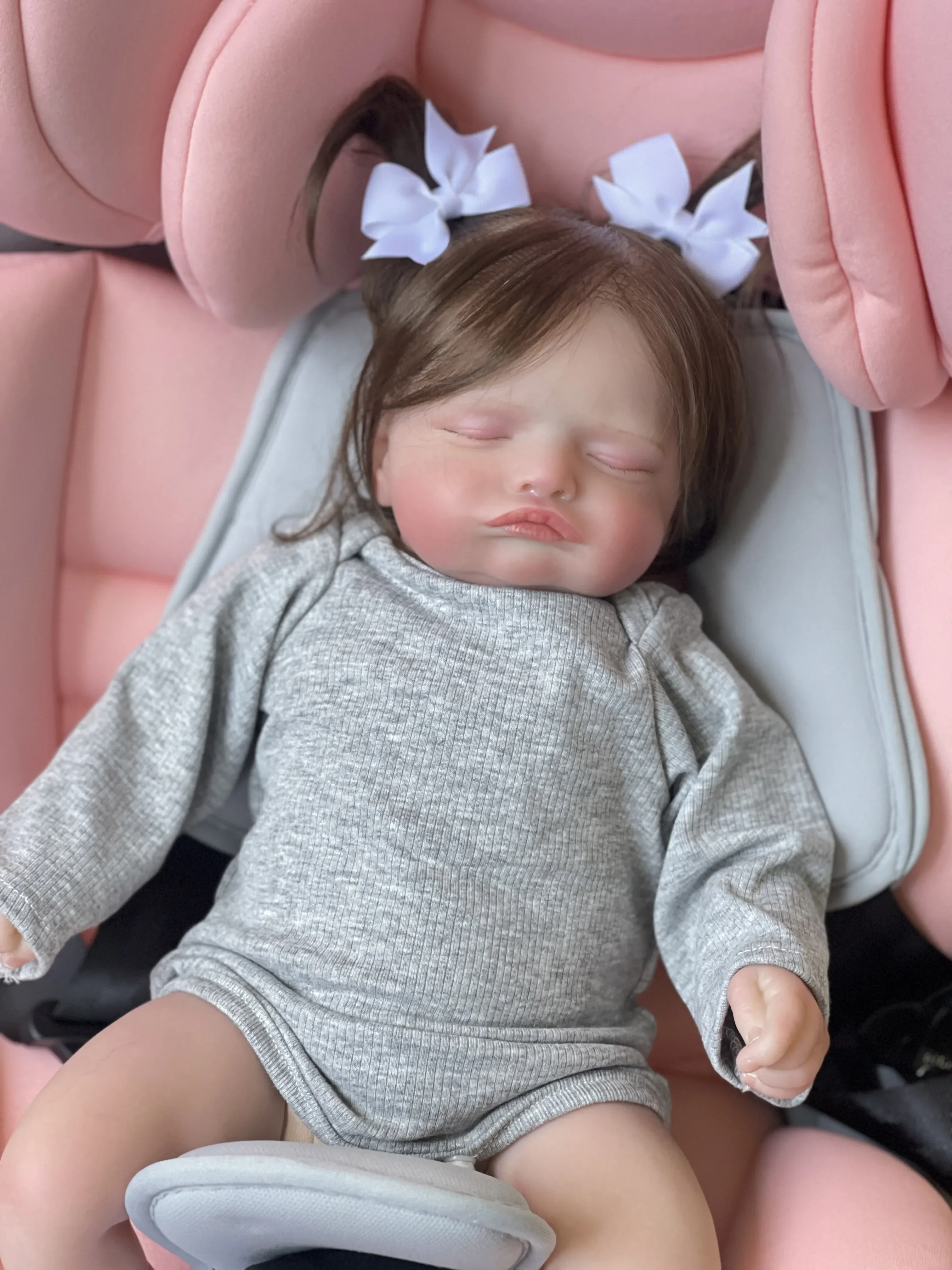 18-дюймовые куклы Rosalie Reborn ручной работы для новорожденных спящие волосы 3D-кожа с