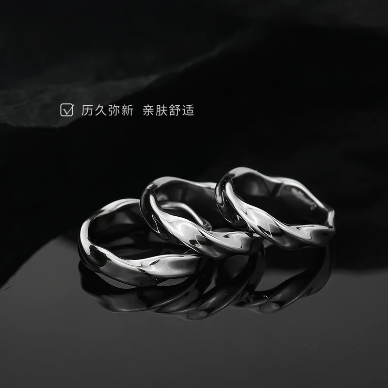 

Thin 3mm Womem's Mobius Ring Charm Stainless Steel Twist Mobius Wedding Ring Infinite Love Gitfs