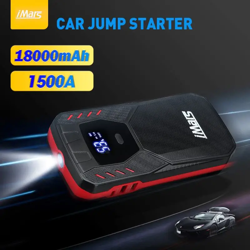 

iMars J05 18000mAh Car Jump Starter 1500A Charger Starting Device with LED Flashlight Portable Car Powerbank with QC3.0 Charger