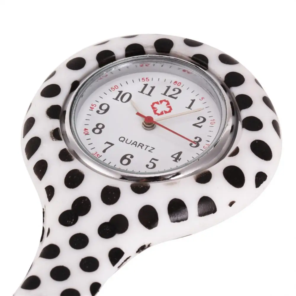 10pcs Fashion Casual Pocket Watches Men Women Unisex Rubber Silicone Nurse Watch Clip-on Medical Quartz Watch Wholesale