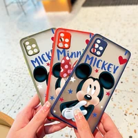 mickey minnie disney couple case phone for samsung a23 a13 a73 a33 a53 a71 a52 a51 a32 a31 a30 a22 a21s a12 frosted translucent