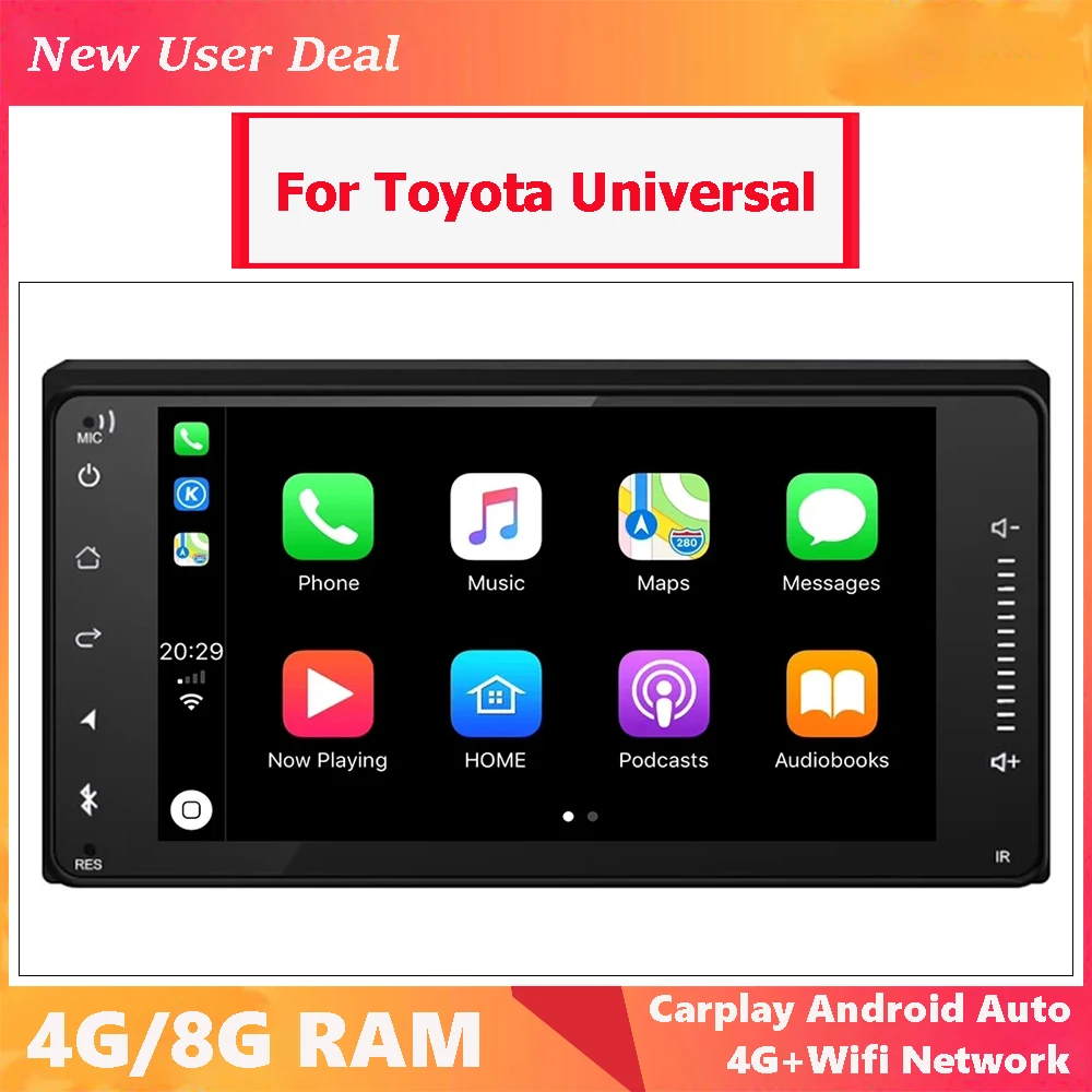 Android 12 0 мультимедийный стерео радиоприемник для Toyota Hilux Terios Corolla Camry Fortuner с 2Din