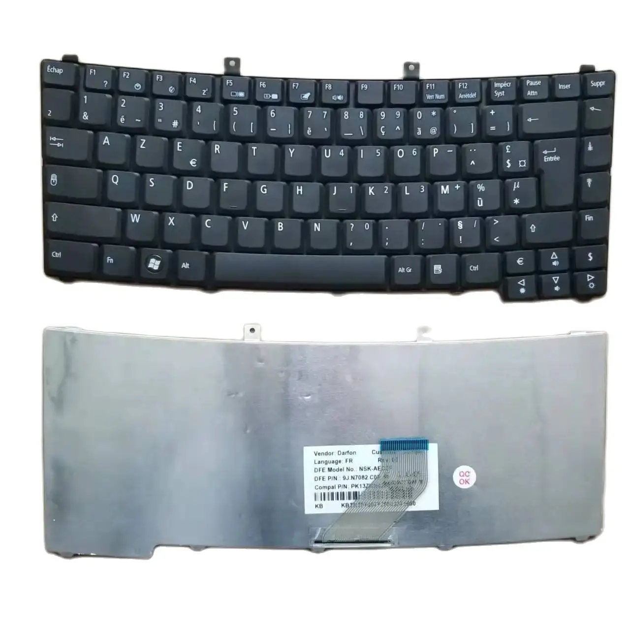 

New FR French Keyboard For Acer TM2200 2700 3220 TM2400 4150 Black NSK-AECOF 9J.N7082.C0F PK13ZHN0280