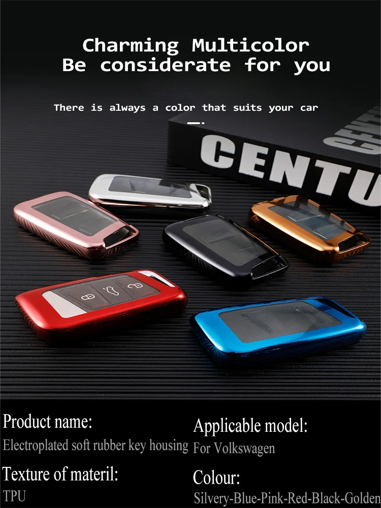 

Чехол для автомобильного ключа VW Volkswagen Golf 7 MK7 Tiguan MK2 для SEAT Ateca Leon FR 2 Ibiza для Skoda Octavia аксессуары для TPU